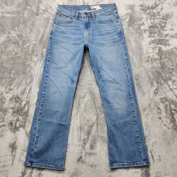 Wrangler Jeans Mens 30x30 Blue Relaxed Fit Bootcut Stretch Denim Western Casual - Picture 1 of 13